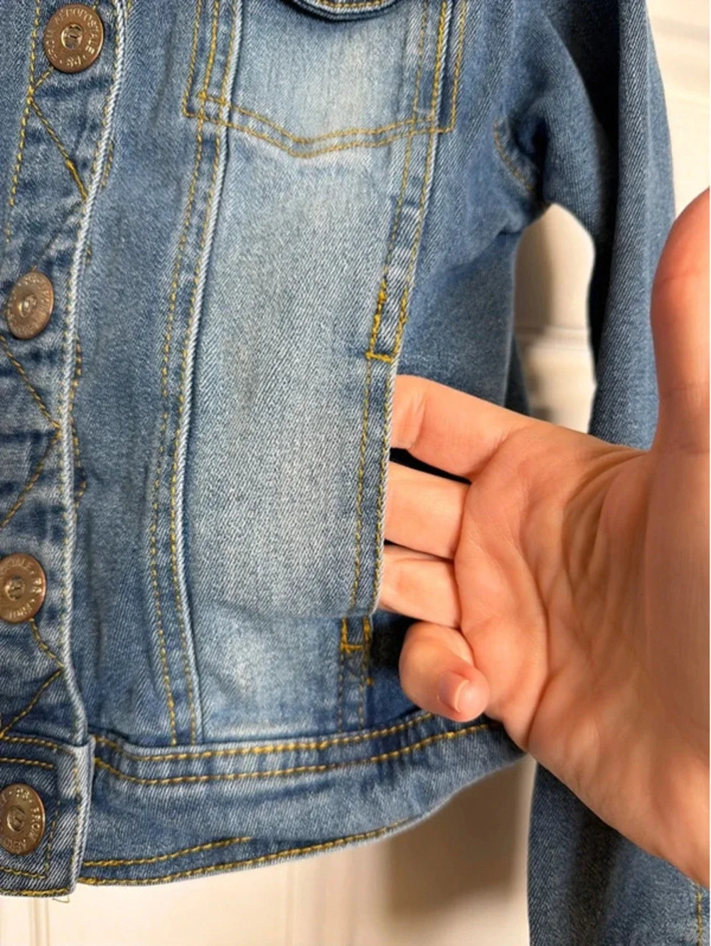Girls Aéropostale Denim Snap Jean Jacket Ruffle 6x